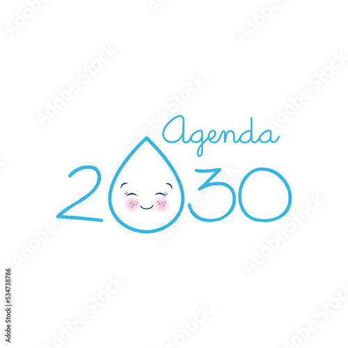 Agenda 2030 goccia d'acqua