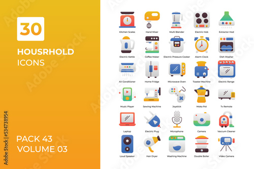 house hold icons collection.