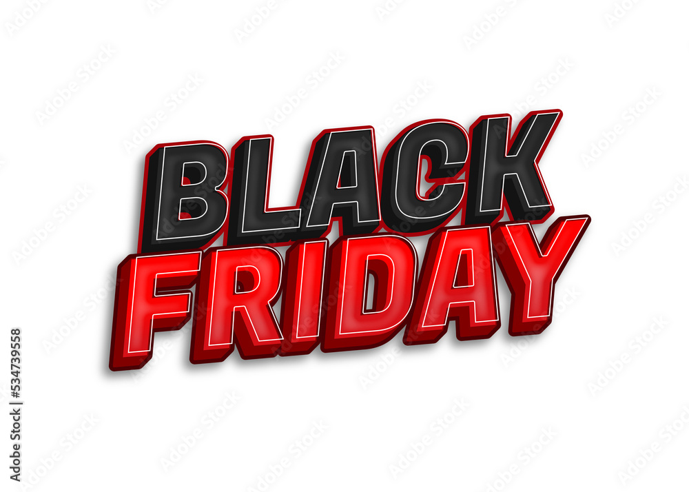 Black friday PNG image 3d text effect design Black friday PNG image 3d text effect design