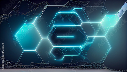web 3 abstract background technology , wallet, blackchain, nft, concept technology metaverse, Endpoint