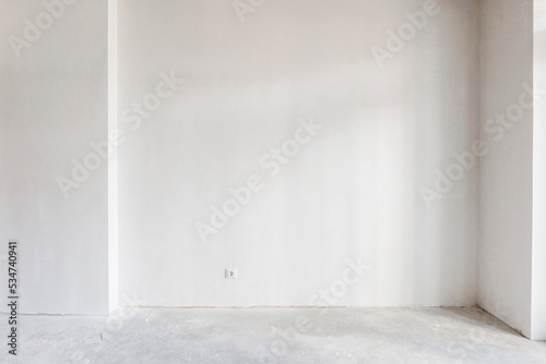 interior of the apartment without decoration in gray colors