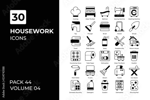 housework icons collection.