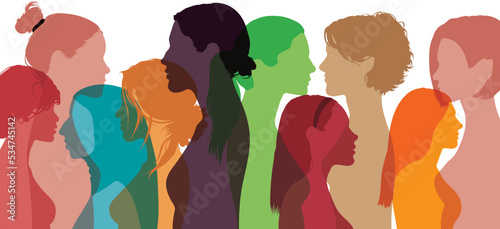 Women social network community that enables communication and friendship between women of diverse cultures. Multiethnic women group that shares ideas and information.