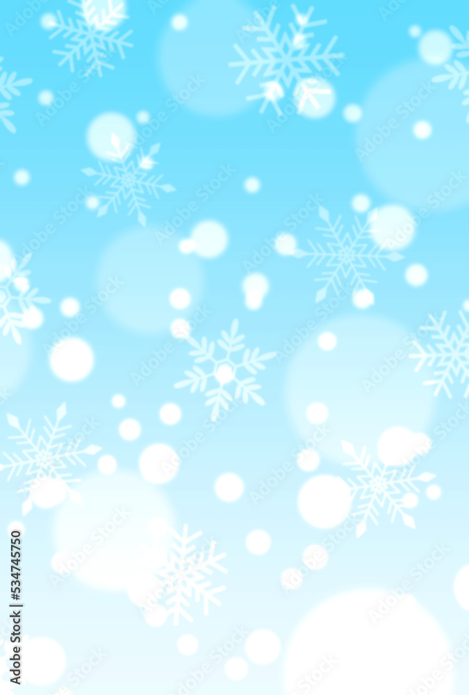 背景素材_イルミネーション_雪の結晶