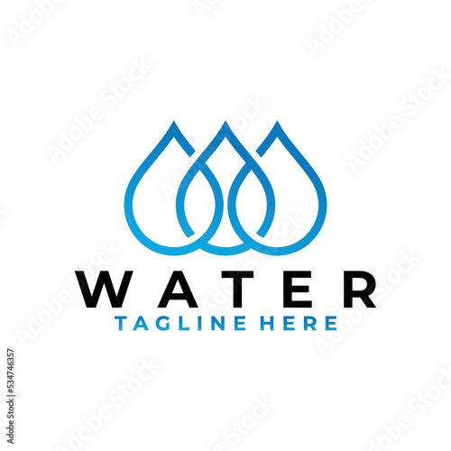 water logo icon vector isolated