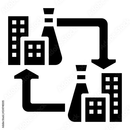B2b glyph icon