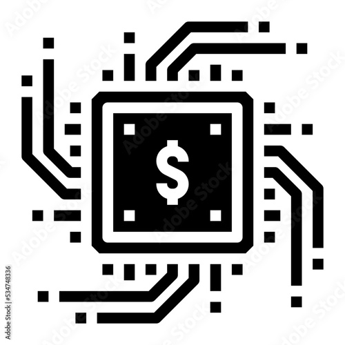 electronically glyph icon
