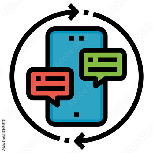 hotline Filled Outline icon