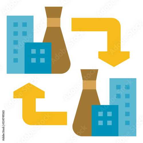 B2b flat icon