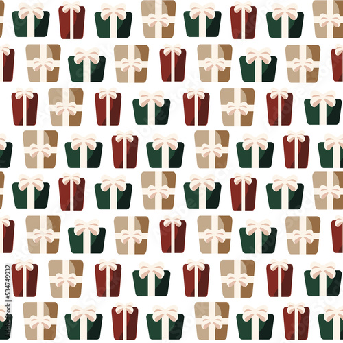 Cute Christmas Animal Seamless Pattern