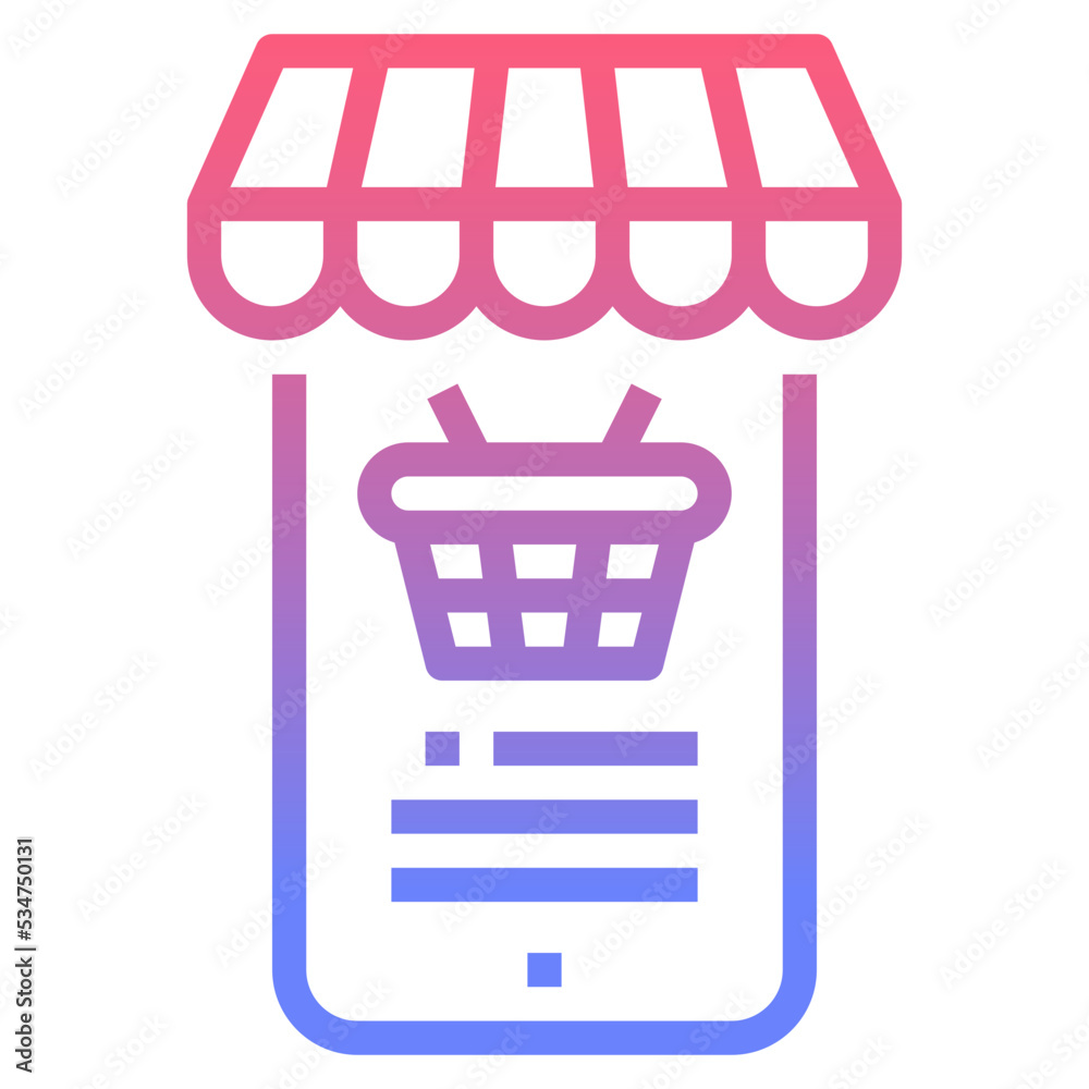 mobile line gradient icon mobile line gradient icon