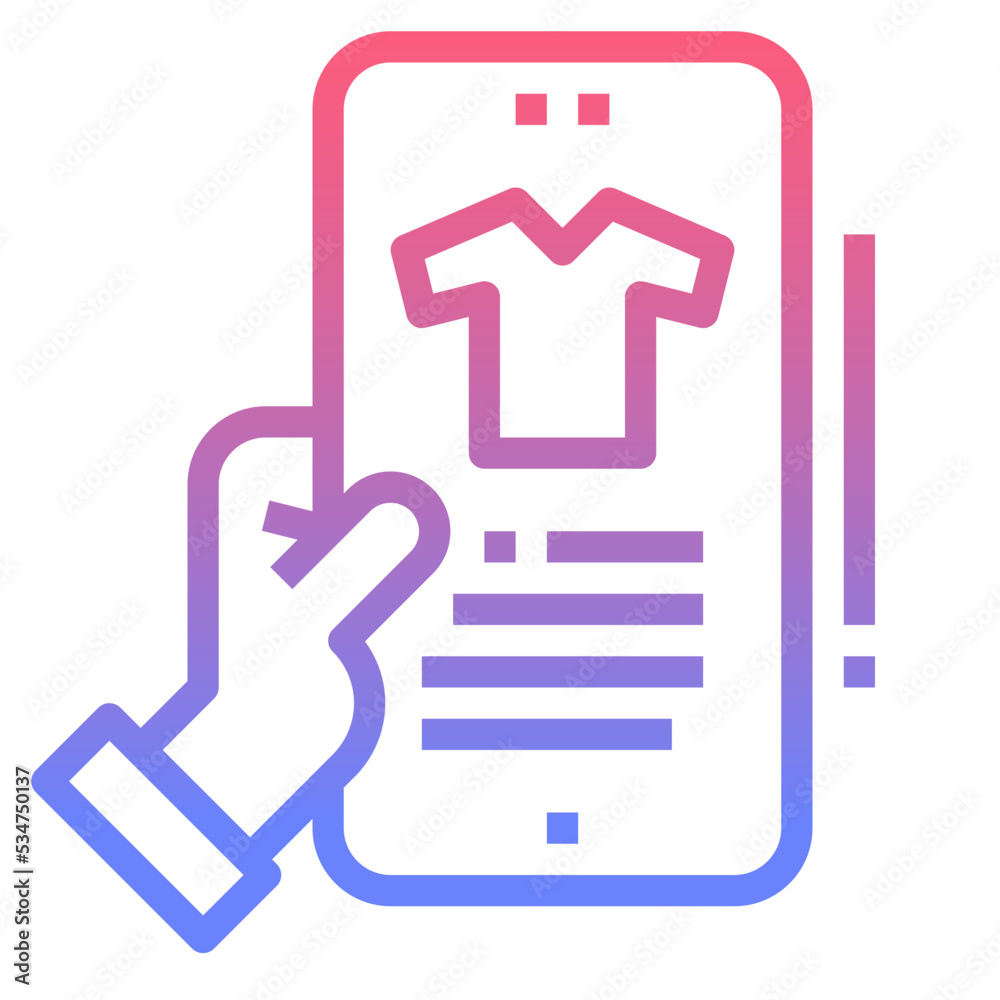 mobile line gradient icon mobile line gradient icon