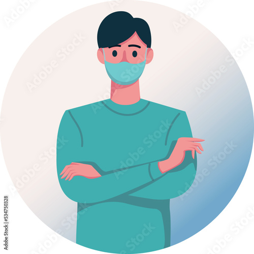 Nurse with face mask