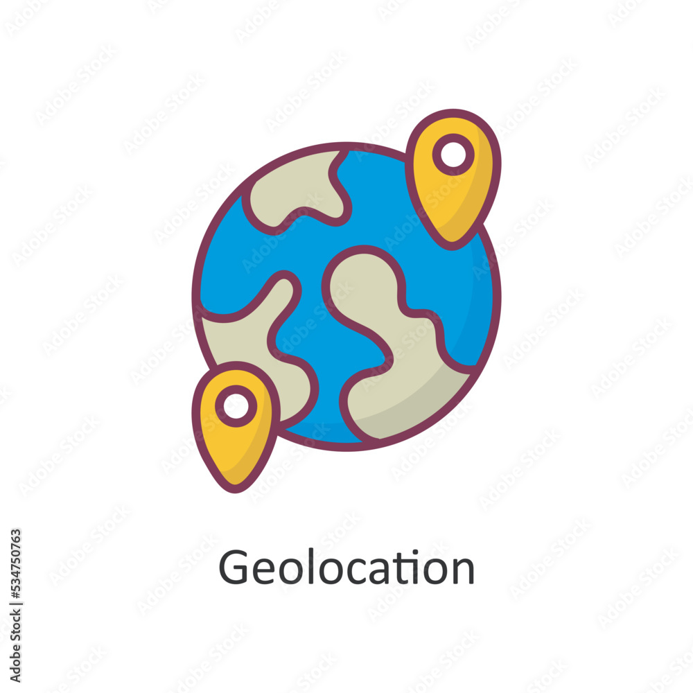 Fototapeta premium Geo location Vector Filled outline Icon Design illustration. Travel Symbol on White background EPS 10 File