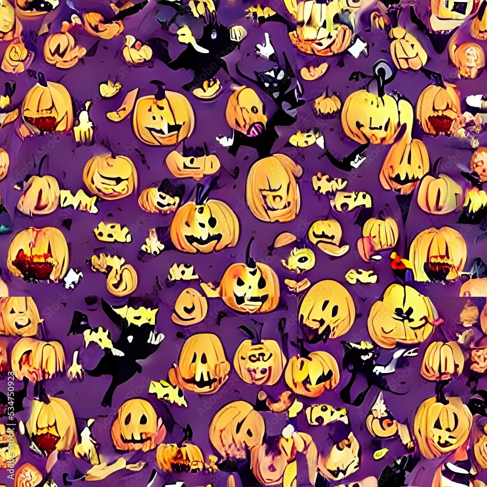 halloween seamless pattern