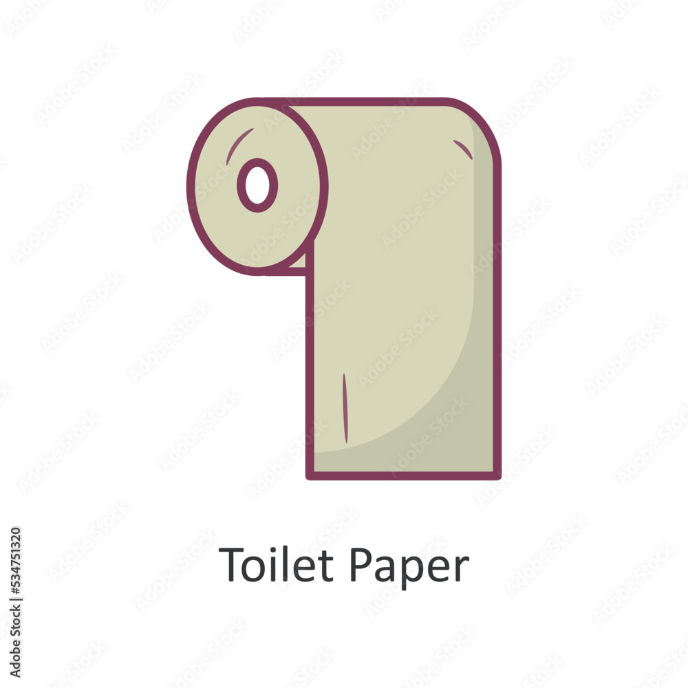 Toilet Paper Vector Filled outline Icon Design illustration. Travel Symbol on White background EPS 10 File Toilet Paper Vector Filled outline Icon Design illustration. Travel Symbol on White background EPS 10 File