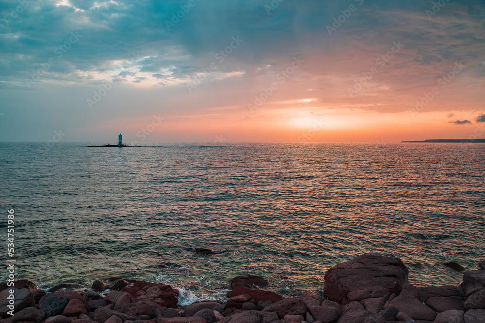 Lighthouse at sunset