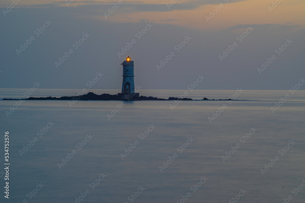 Lighthouse after sunset 
