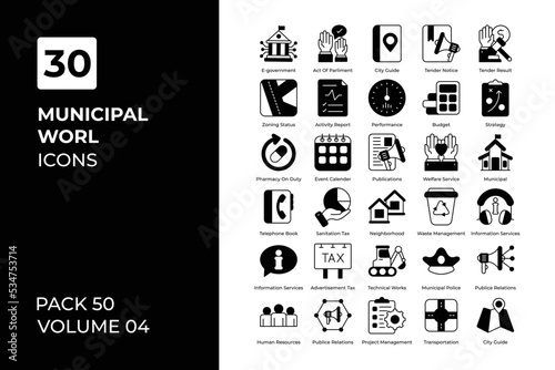 Municipal icons collection.