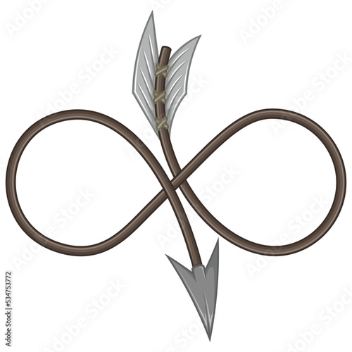 infinity shaped arrow vector design