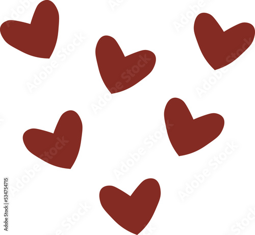 Hearts Vector illustration on white background