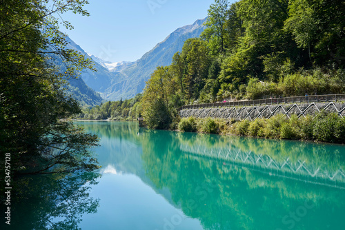 Der türkis-blaue Klammsee in Hohe Tauern, Kaprun in den Alpen von Österreich