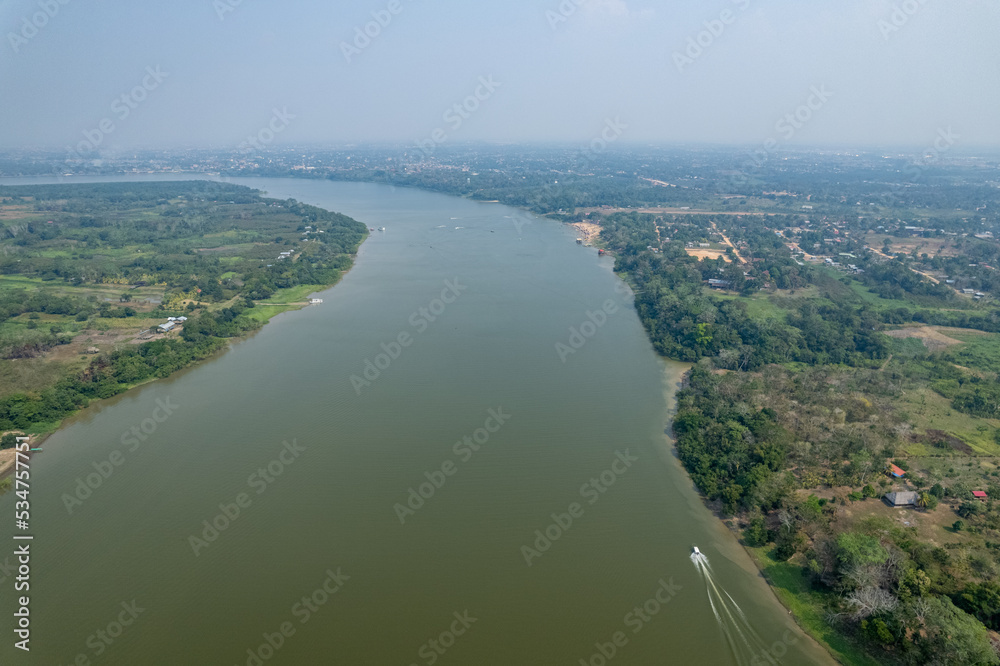 View of the Yarinacocha lagoon in Pucallpa.