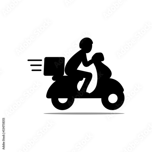 Delivery and Courier Motorbike Logo