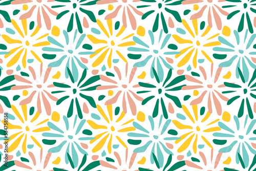 seamless repeating pattern with flowers