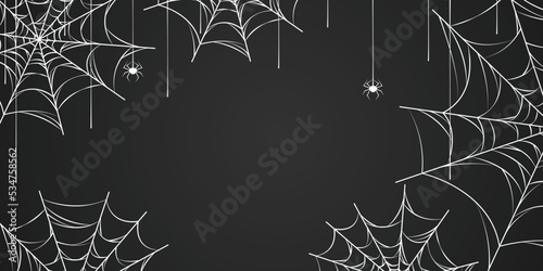 spider web halloween background, vector design