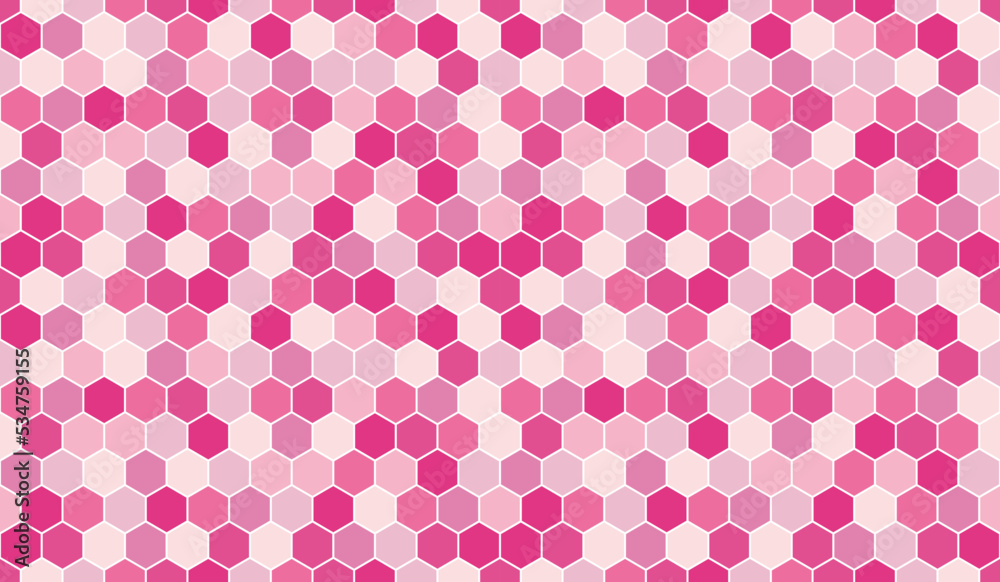 Pink honeycomb vector pattern for design textiles and backgrounds Pink honeycomb vector pattern for design textiles and backgrounds