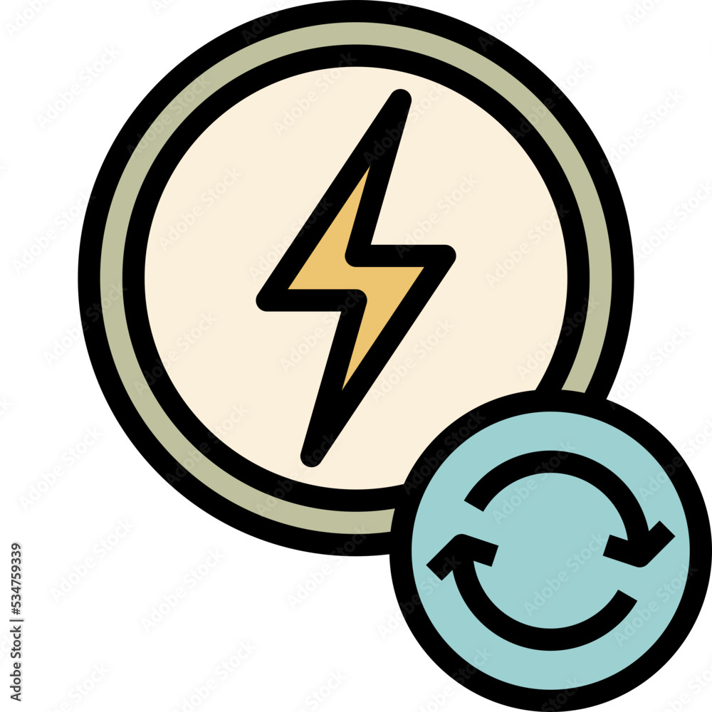 renewable energy black outline filled color icon renewable energy black outline filled color icon