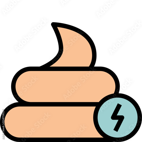 biomass energy black outline filled color icon