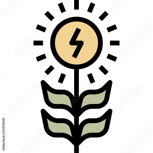 biofuel black outline filled color icon