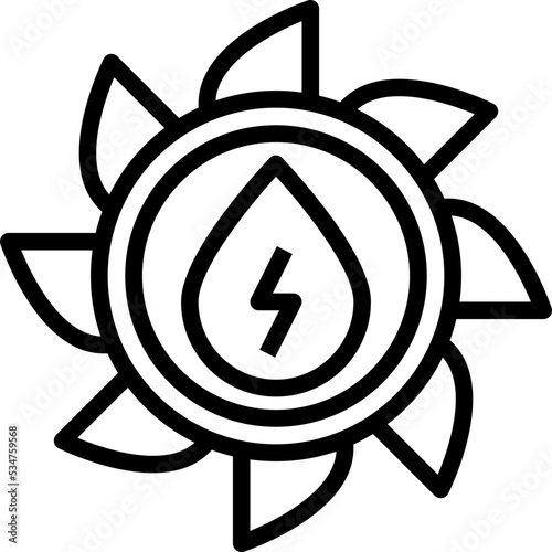 hydro energy black outline icon