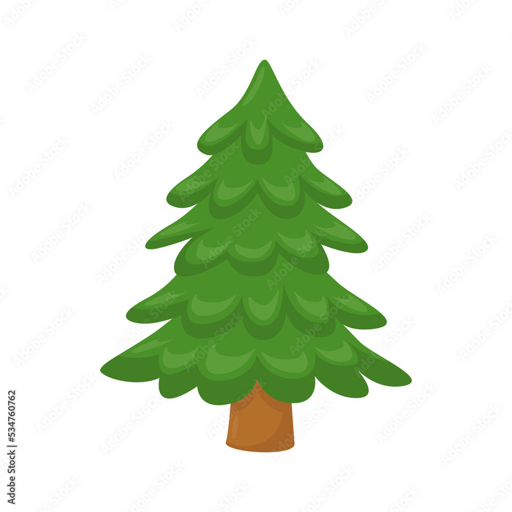 Fir Tree Sign Emoji Icon Illustration. Forest Vector Symbol Emoticon ...