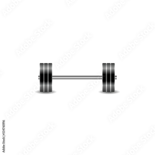 Realistic barbell vector graphics