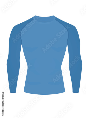 Rash guard athlete fitness t shirt. vector