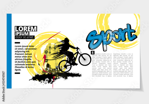 Sport concept for internet banners, social media banners, headers of websites, vector illustration 