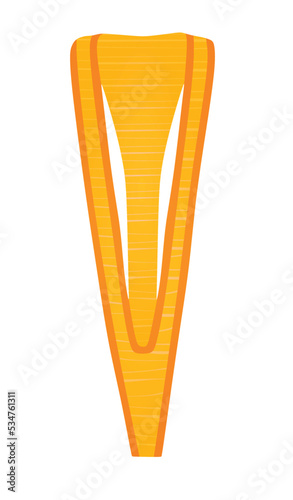 Orange sheer bikini. vector illustration