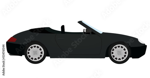 Black sport car. vector illustration