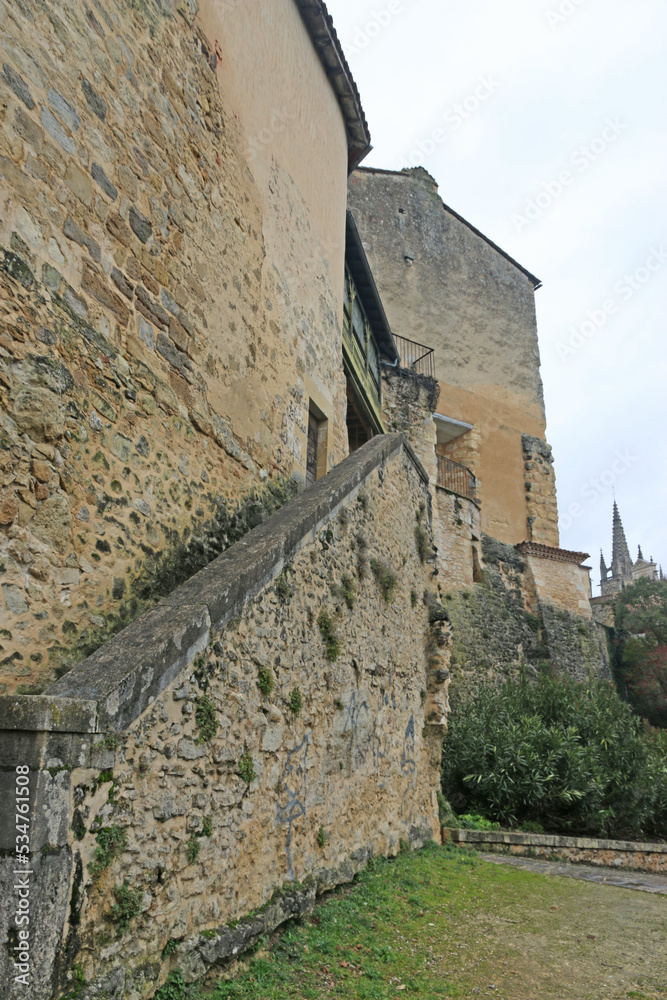 City walls of Bazas in France	