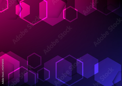 Abstract background with hexagonal geometry as the main figure. 
There is space to fill in the words.