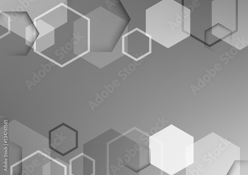 Abstract background with hexagonal geometry as the main figure. 
There is space to fill in the words.