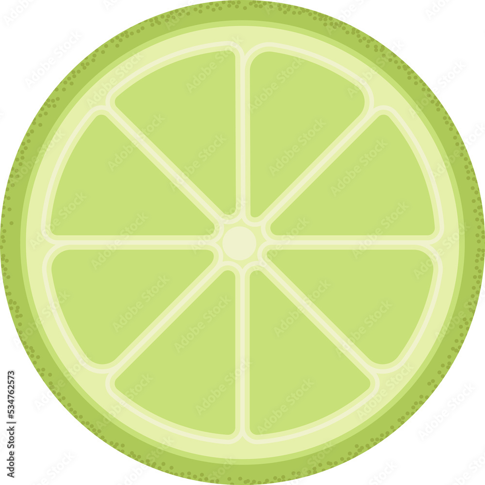 Obraz premium sliced green lemon