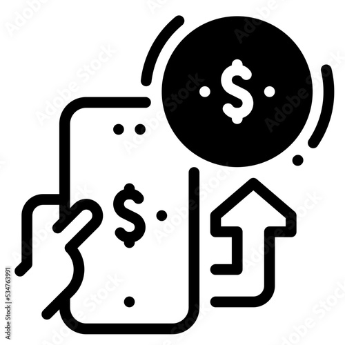 Online glyph icon