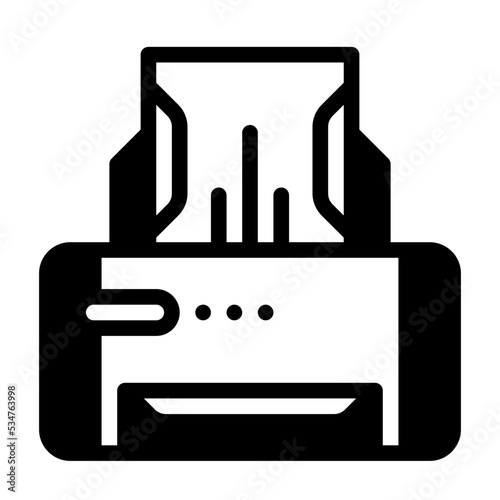 printer glyph icon