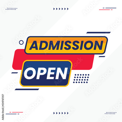 admission open typography for social media banner design