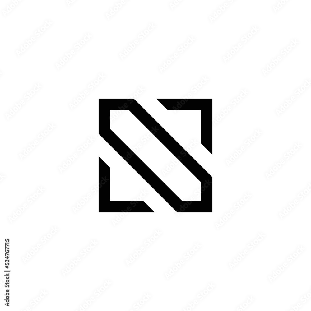 abstract N logo, Square N logo, Letter N monogram logo abstract N logo, Square N logo, Letter N monogram logo