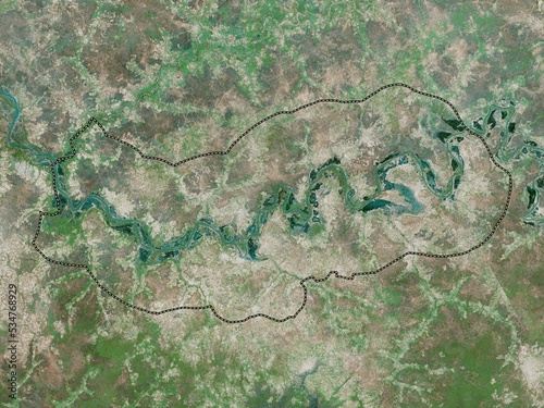 Upper River, Gambia. High-res satellite. No legend photo